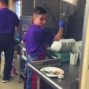 Students helped with the Parish Lenten Fish Fry.