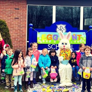 These Pre-K students enjoyed the Easter Egg Hunt even in the cold.